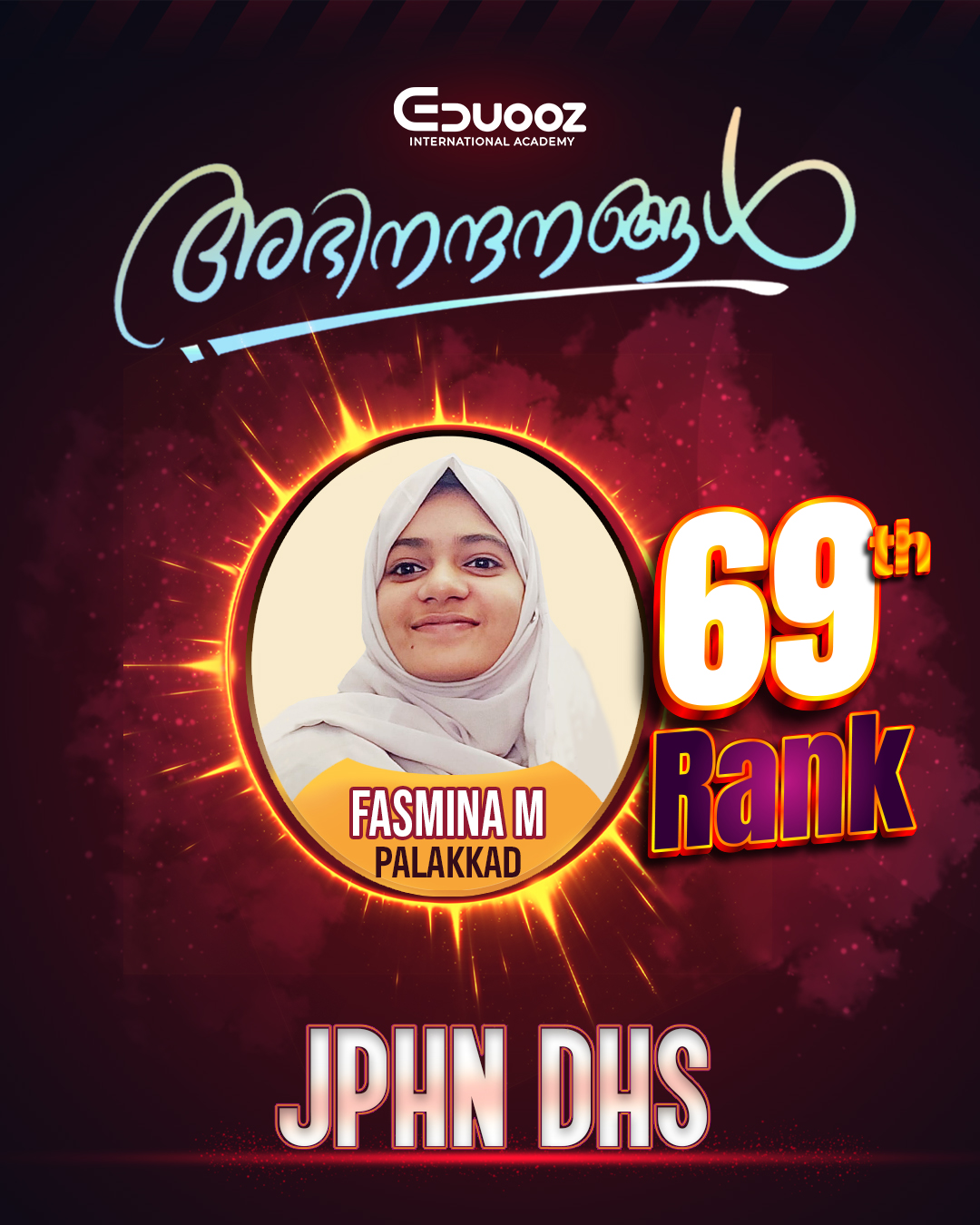 Rank holder portrait: 69 FASMINA M JPHN DHS.jpg